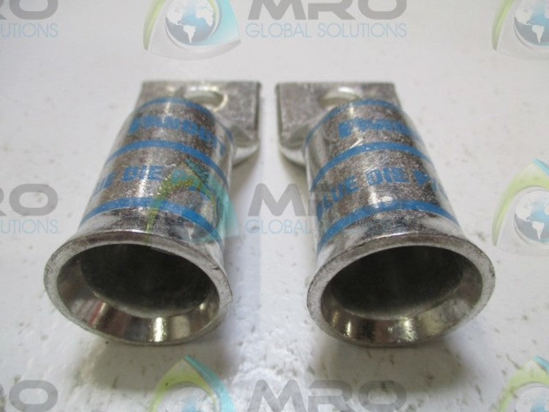 LOT OF 2 PANDUIT LCAF350-12 ONE HOLE COPPER LUG NSNP