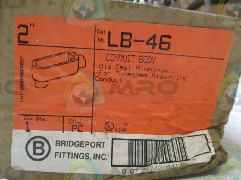 BRIDGEPORT LB-46 CONDUIT BODY 2"  NSMP