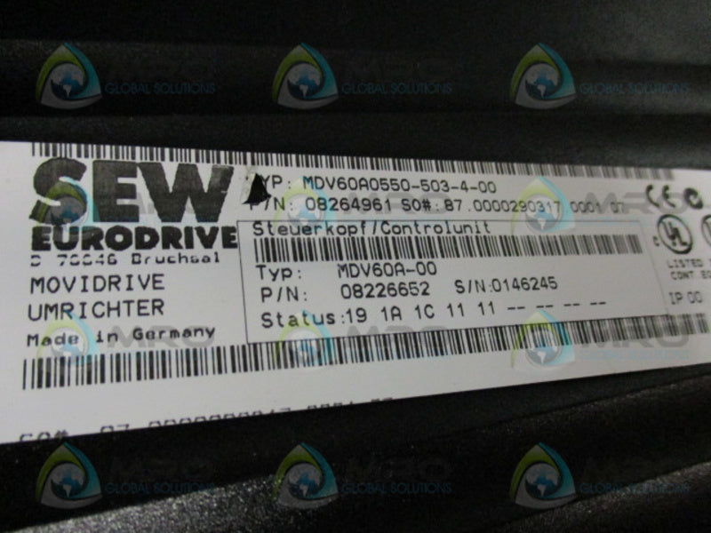 SEW EURODRIVE MDV60A0550-503-4-00 (AS PICTURED)  UNMP