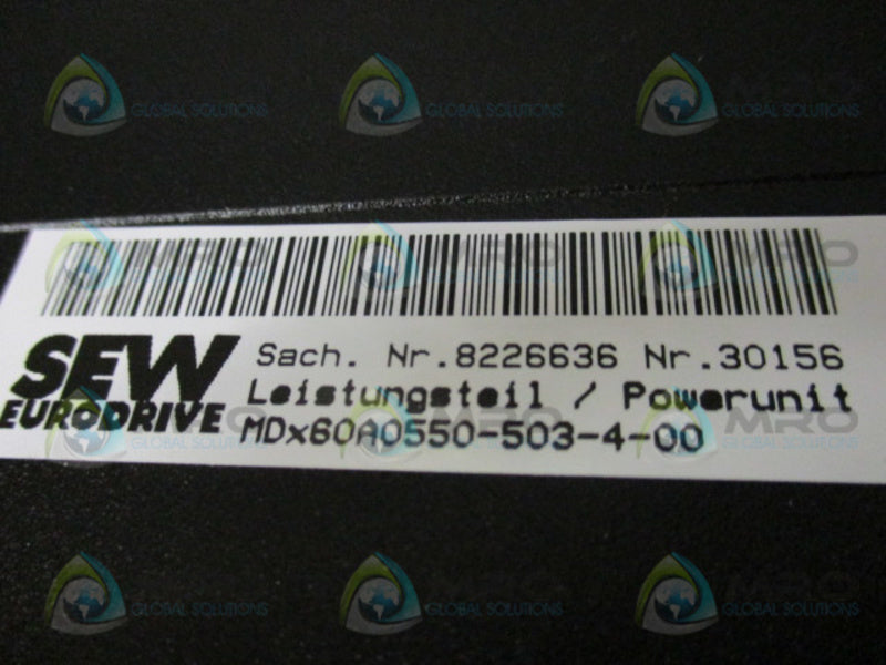 SEW EURODRIVE MDV60A0550-503-4-00 (AS IS)  UNMP