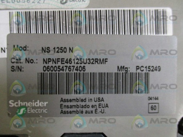 SCHNEIDER ELECTRIC NS1250N CIRCUIT BREAKER (AS PICTURED)  UNMP