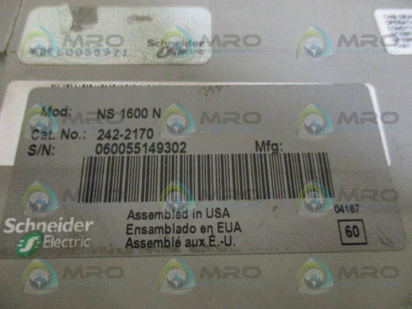 SCHNEIDER ELECTRIC NS1600N CIRCUIT BREAKER (AS PICTURED)  UNMP