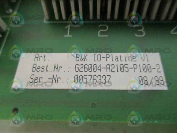 SIEMENS G26004-A2105-P100-2 CIRCUIT BOARD  UNMP
