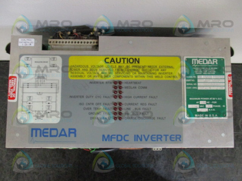 MEDAR MF600/B98200 POWER INVERTER SPOT WELDER  UNMP