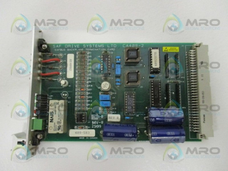 SAFTRONICS CA409-2 BACKPLANE TERMINAL CARD  UNMP