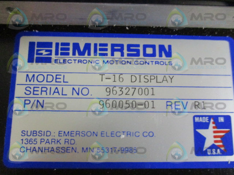 EMERSON T-16 960050-01 OPERATOR INTERFACE TERMINAL  NSMP