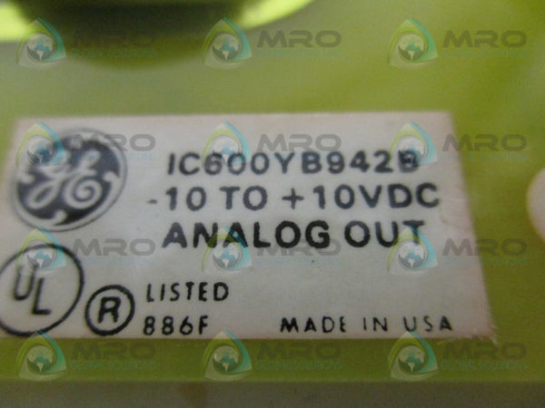 GENERAL ELECTRIC IC600YB942B OUTPUT BOARD UNMP