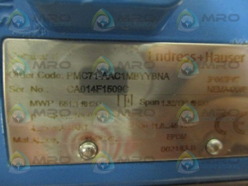 ENDRESS+HAUSER PMC71-AAC1MBYYBNA PRESSURE TRANSMITTER  UNMP