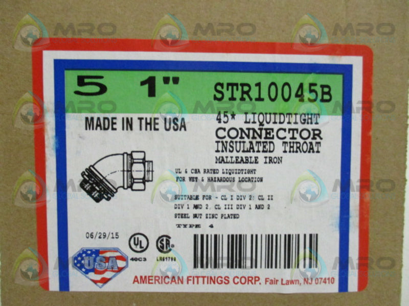 AMERICAN FITTINGS STR10045B INSULATED THROAT CONNECTOR  NSNP