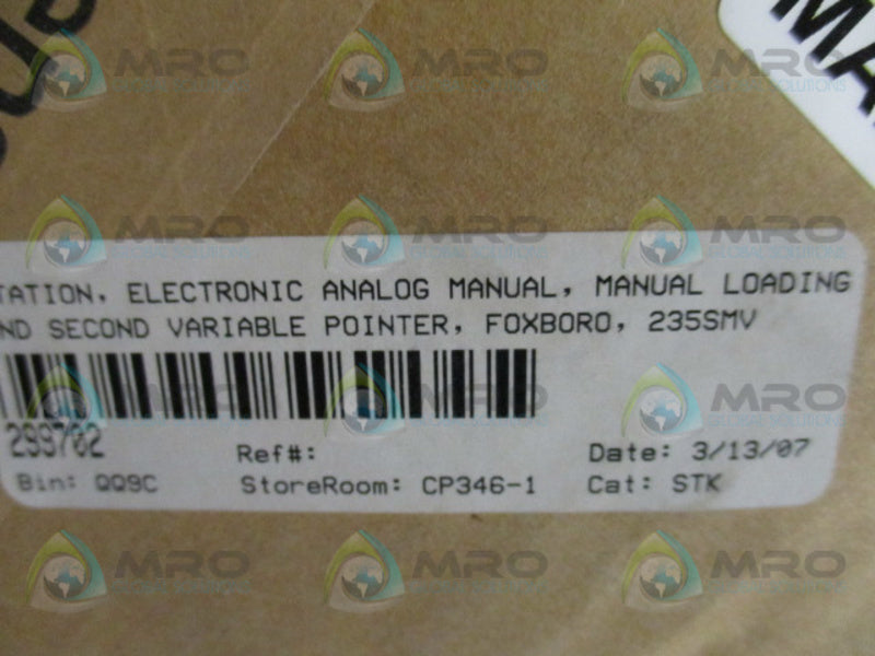 FOXBORO 235SM-V MANUAL STATION  NSMP