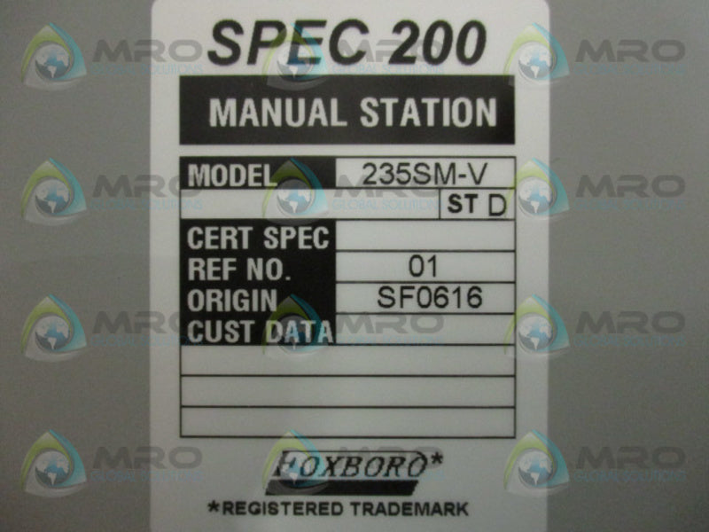 FOXBORO 235SM-V MANUAL STATION  NSMP