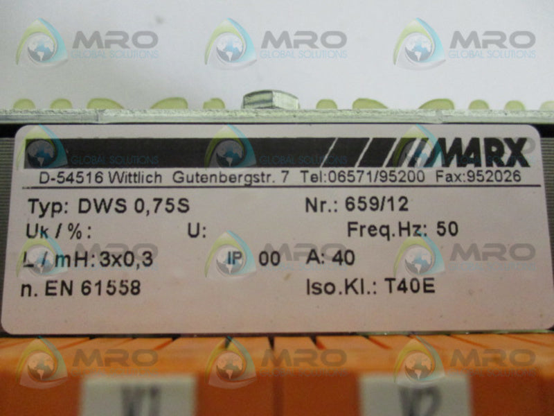 MARX DWS0,75S TRANSFORMER  NSNP
