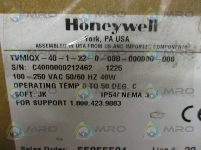 HONEYWELL TVMIQX-40-1-22-0-008-000000-000 RECORDER  NSMP