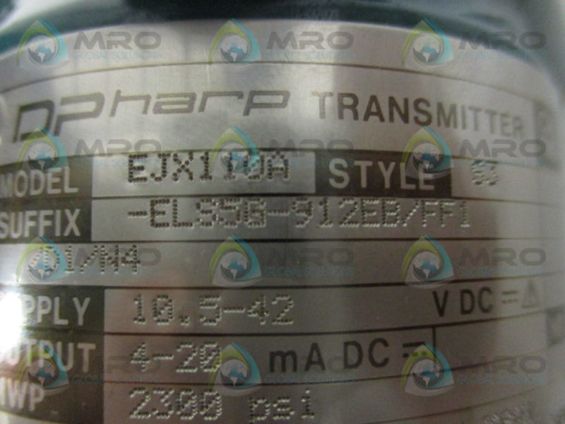 YOKOGAWA EJX110A-ELS5G-912EB/FF1/D1/N4 PRESSURE TRANSMITTER  UNMP