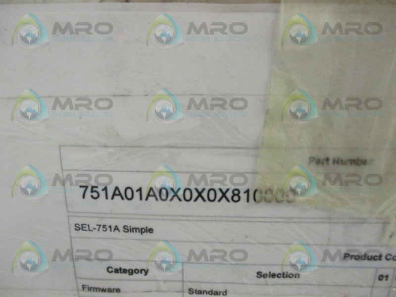 SEL SEL-751A 751A01A0X0X0X810000  NSMP
