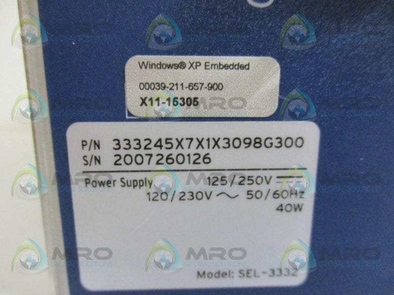 SEL SEL-3332 333245X7X1X3098G300 INTELLIGENT ACTUATOR  NSMP