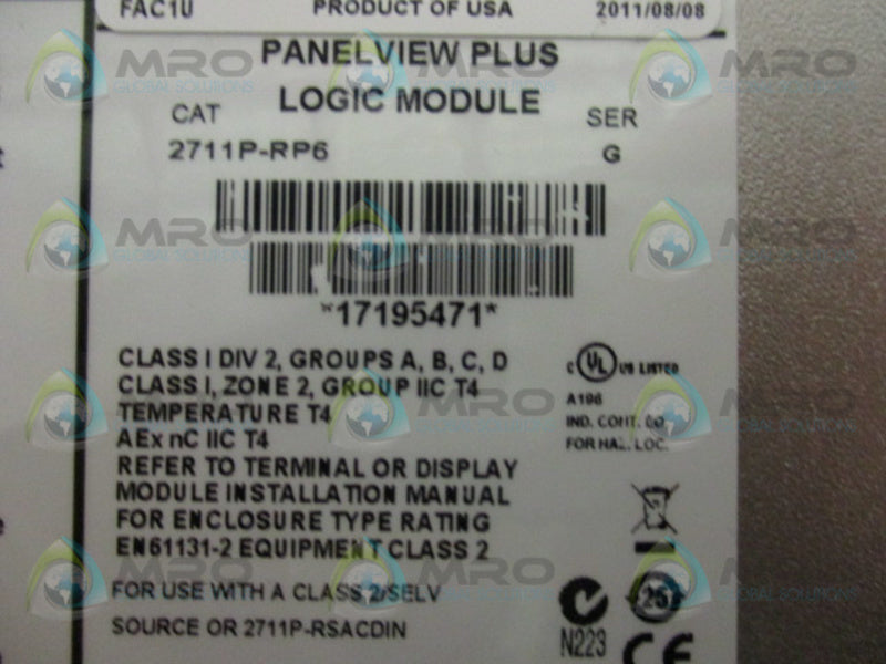 INDUSTRIAL SPARE PART 2711P-T15C4D6 SER. A  NSMP