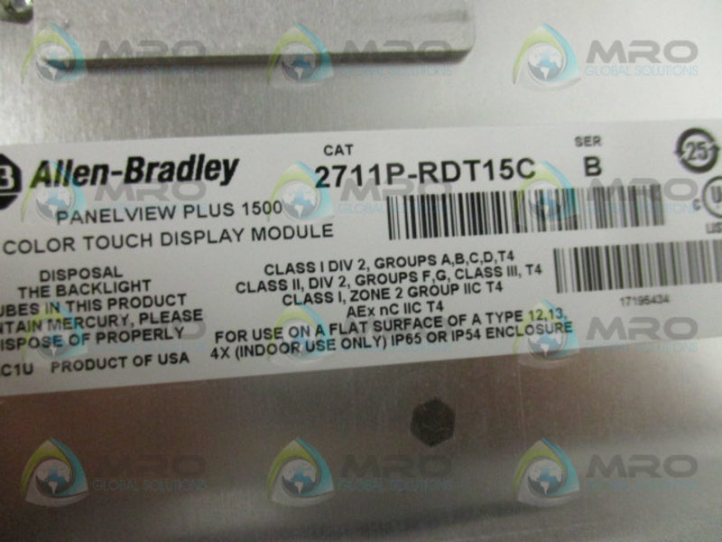 INDUSTRIAL SPARE PART 2711P-T15C4D6 SER. A  NSMP