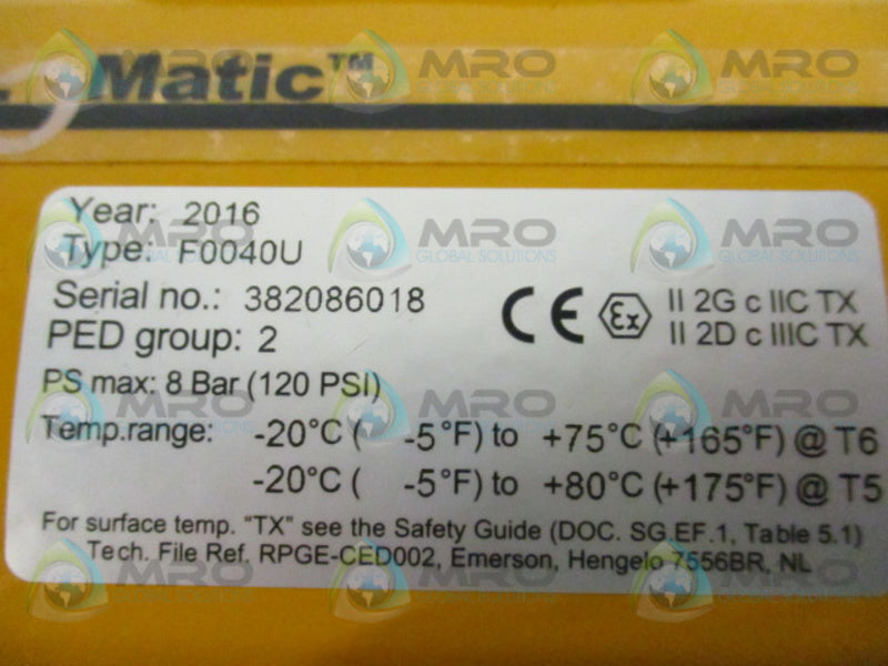 EL-O-MATIC F0040U PNEUMATIC VALVE ACTUATOR  NSNP
