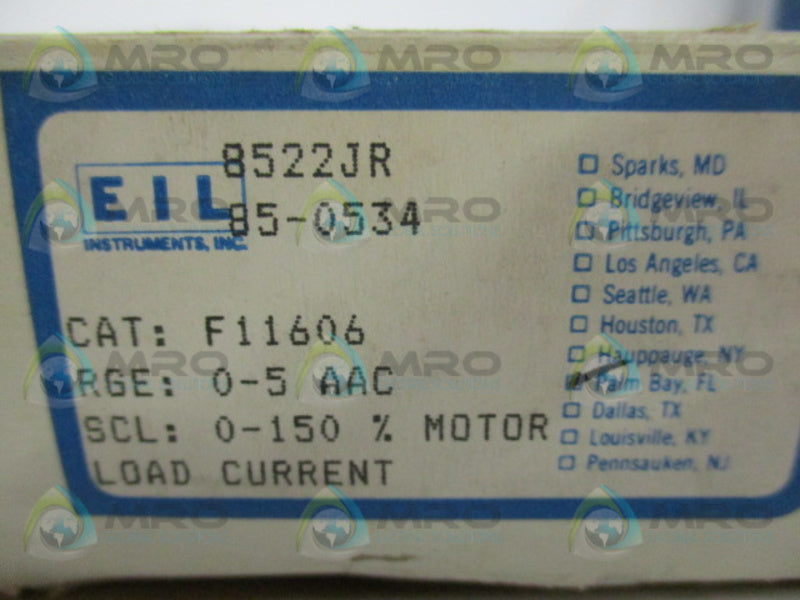 EIL INSTRUMENTS F11606 PANEL METER  NSMP