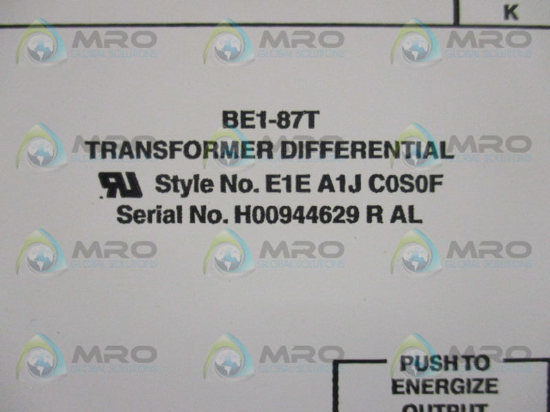 BASLER ELECTRIC BE1-87TE1EA1JC0S0F  NSMP