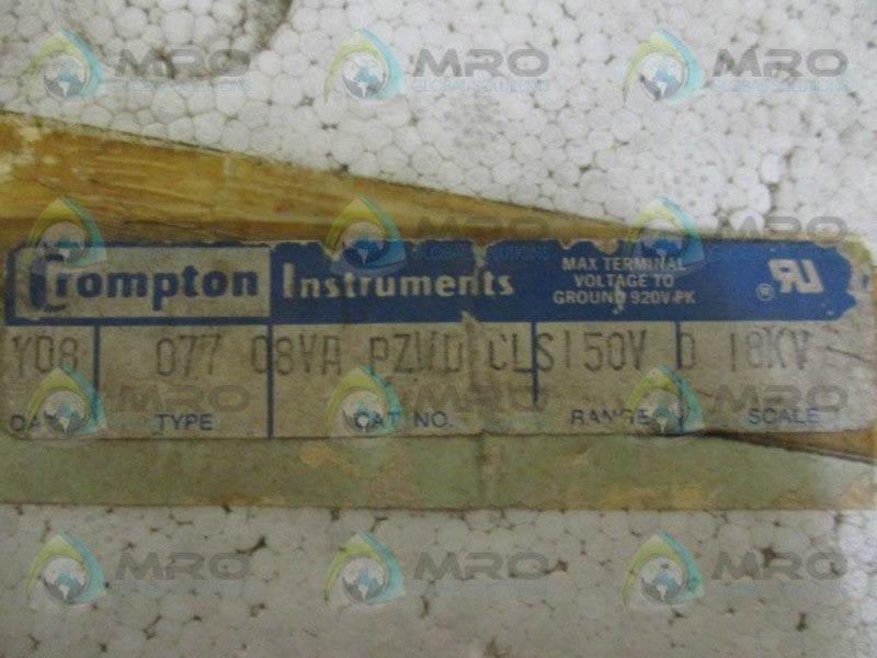 CROMPTON 07708VAPZWDCLS VOLT METER  NSMP