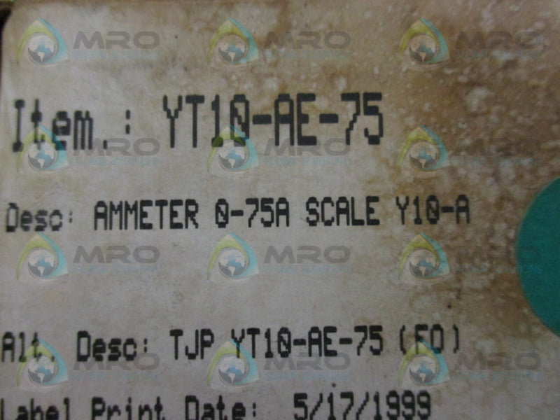 TOSHIBA YT10-AE-75 METER  NSMP