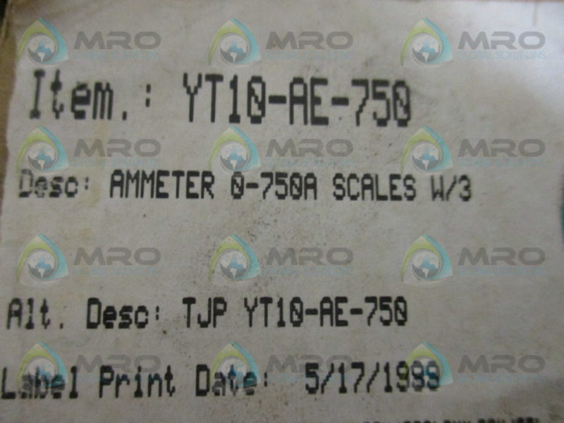 TOSHIBA YT10-AE-750 METER  NSMP