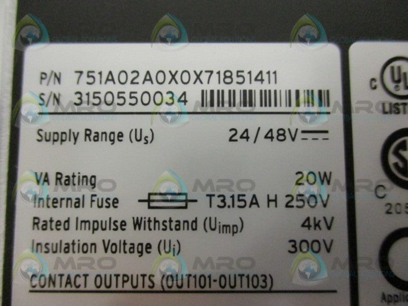 SEL SEL-751A 751A02A0X0X71851411  NSMP