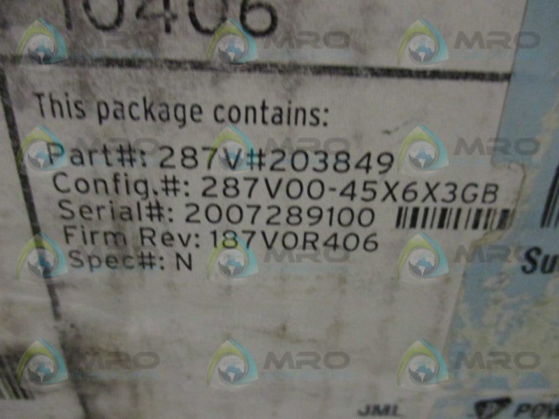 SEL SEL-287V 287V00-45X6X3GB VOLTAGE LEVEL RELAY  NSMP