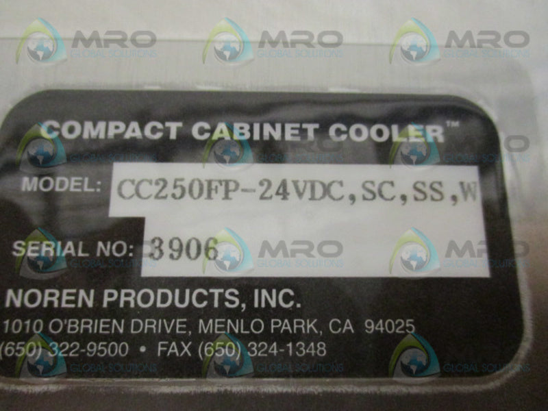 NOREN CC250FP-24VDC, SC, SS ,W COMPACT CABINET COOLER  UNMP