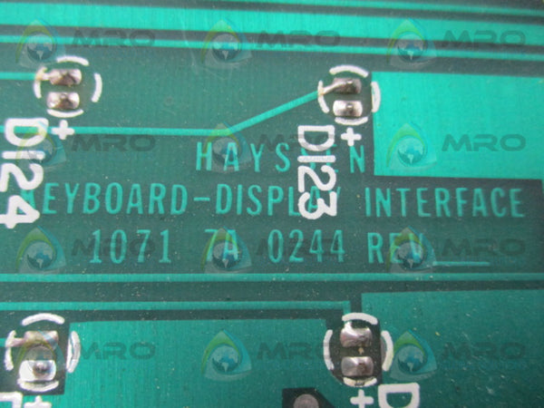 HAYSSEN 10716D0077 KEYBOARD DISPLAY INTERFACE  UNMP