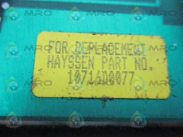HAYSSEN 10716D0077 KEYBOARD DISPLAY INTERFACE  UNMP