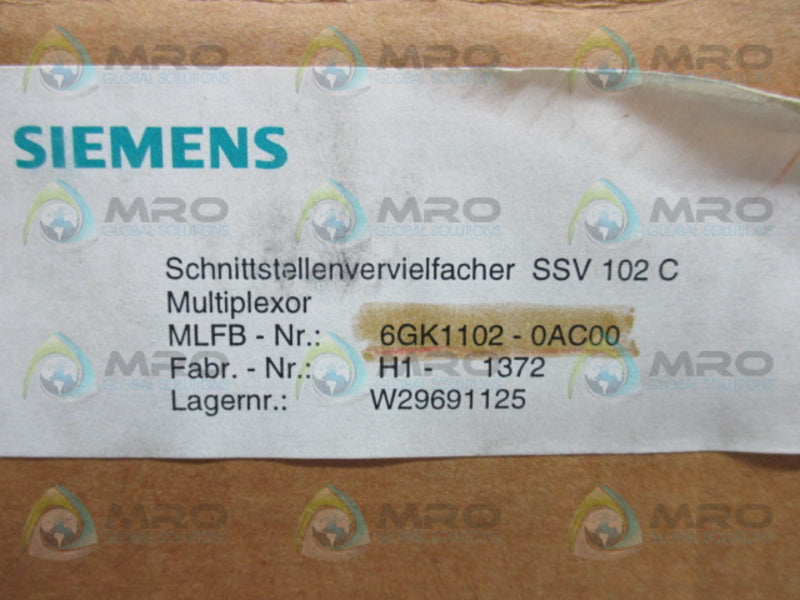 SIEMENS 6GK1102-0AC00 ETHERNET FAN-OUT BOX  NSMP