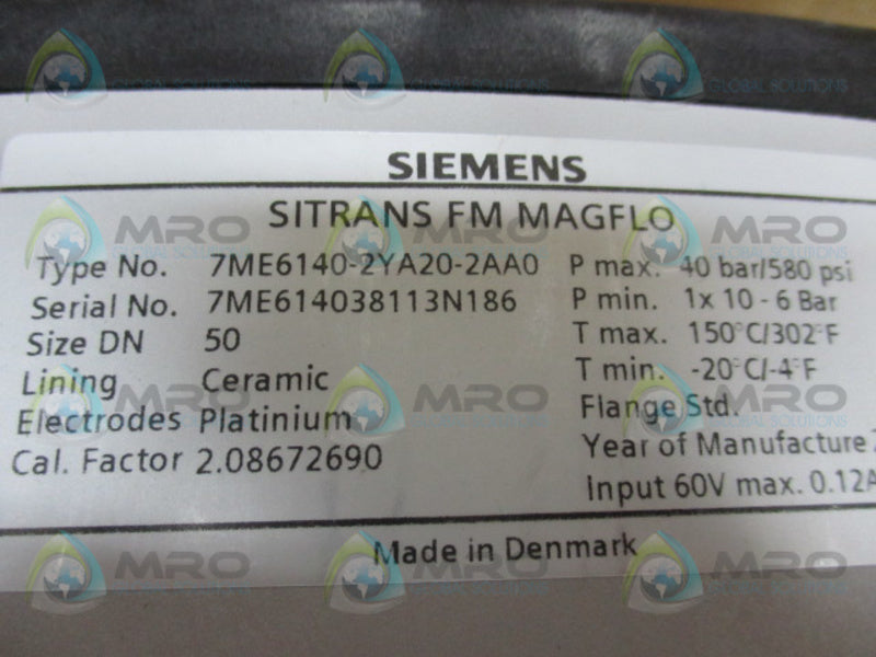 SIEMENS SITRANS FM 7ME6140-2YA20-2AA0 TRANSMITTER  NSMP