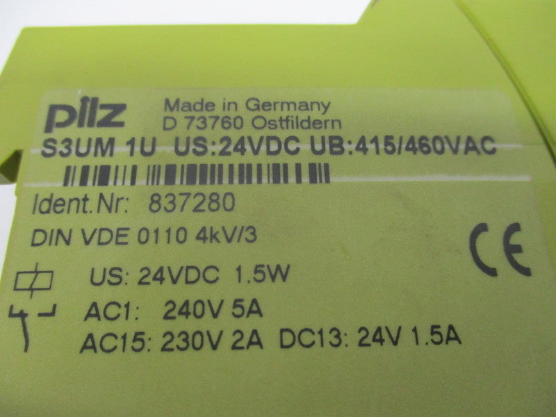 PILZ S3UM24VDCUM415/460VAC 837280  NSNP