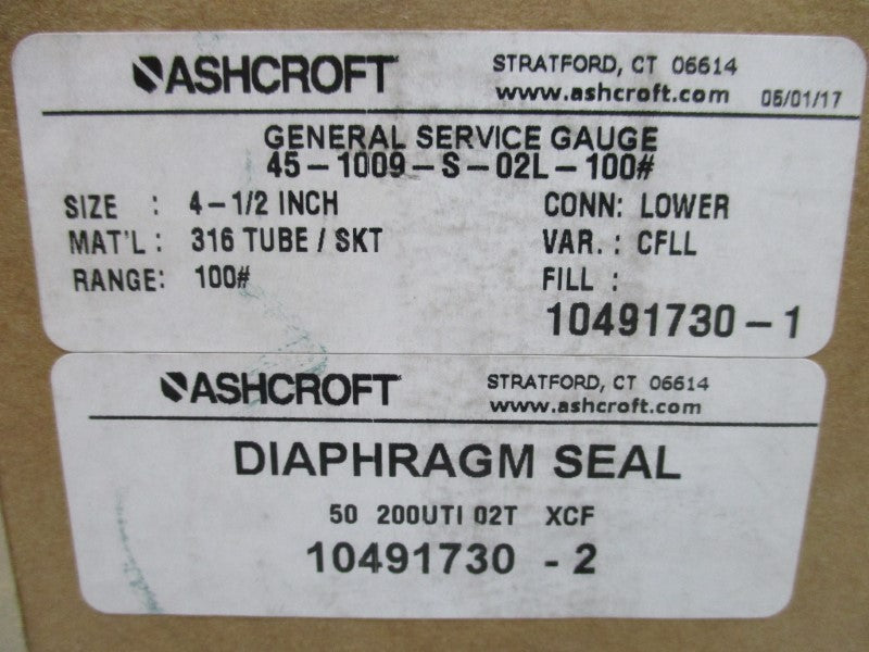 ASHCROFT 45-1009-S-02L-100# NSMP