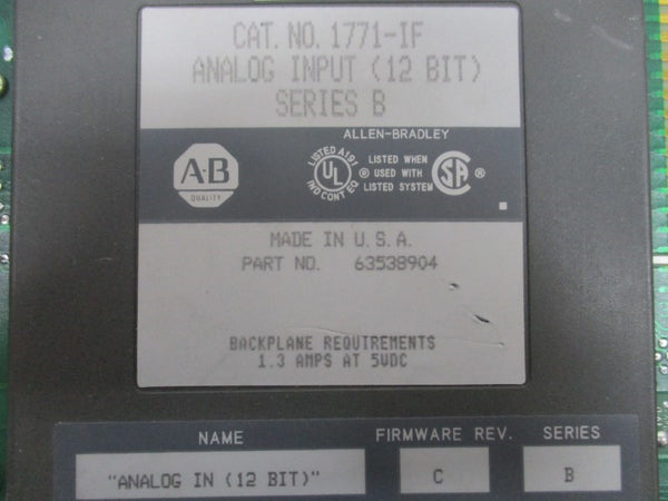 ALLEN BRADLEY 1771-IF SER. B UNMP