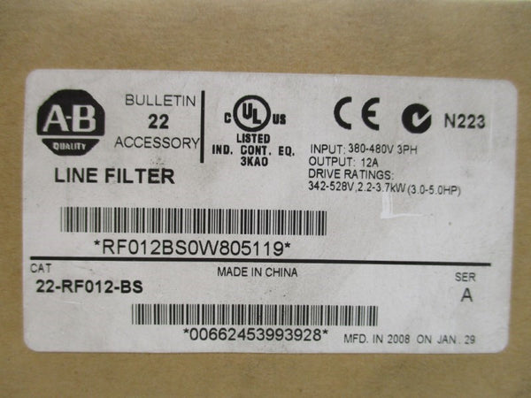 ALLEN BRADLEY 22-RF012-BS SER. A 380-480V 12A NSMP