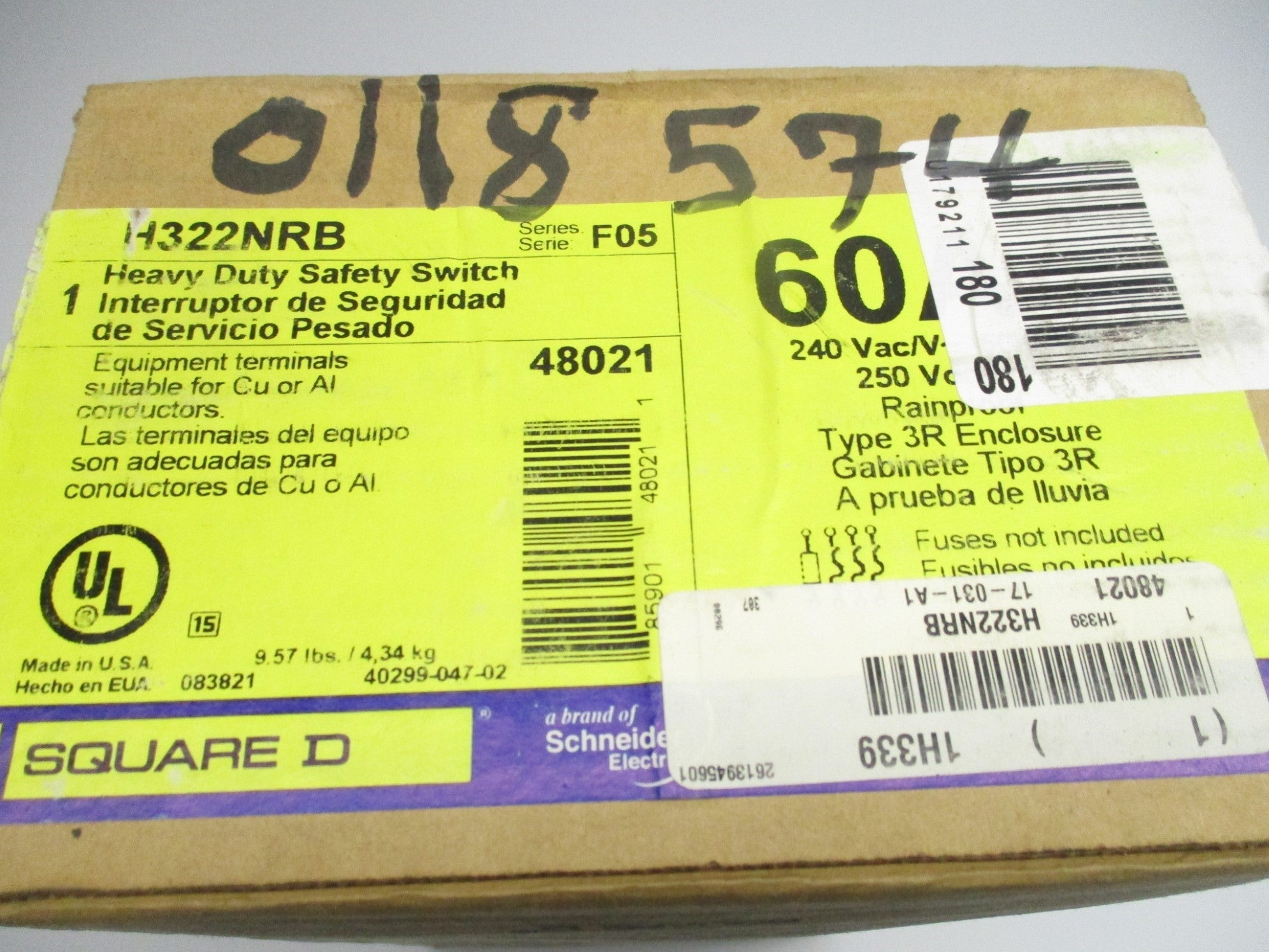 SQUARE D H322NRB SER. F05 NSMP