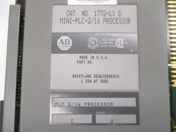 ALLEN BRADLEY 1772-LX SER. D F/W C UNMP