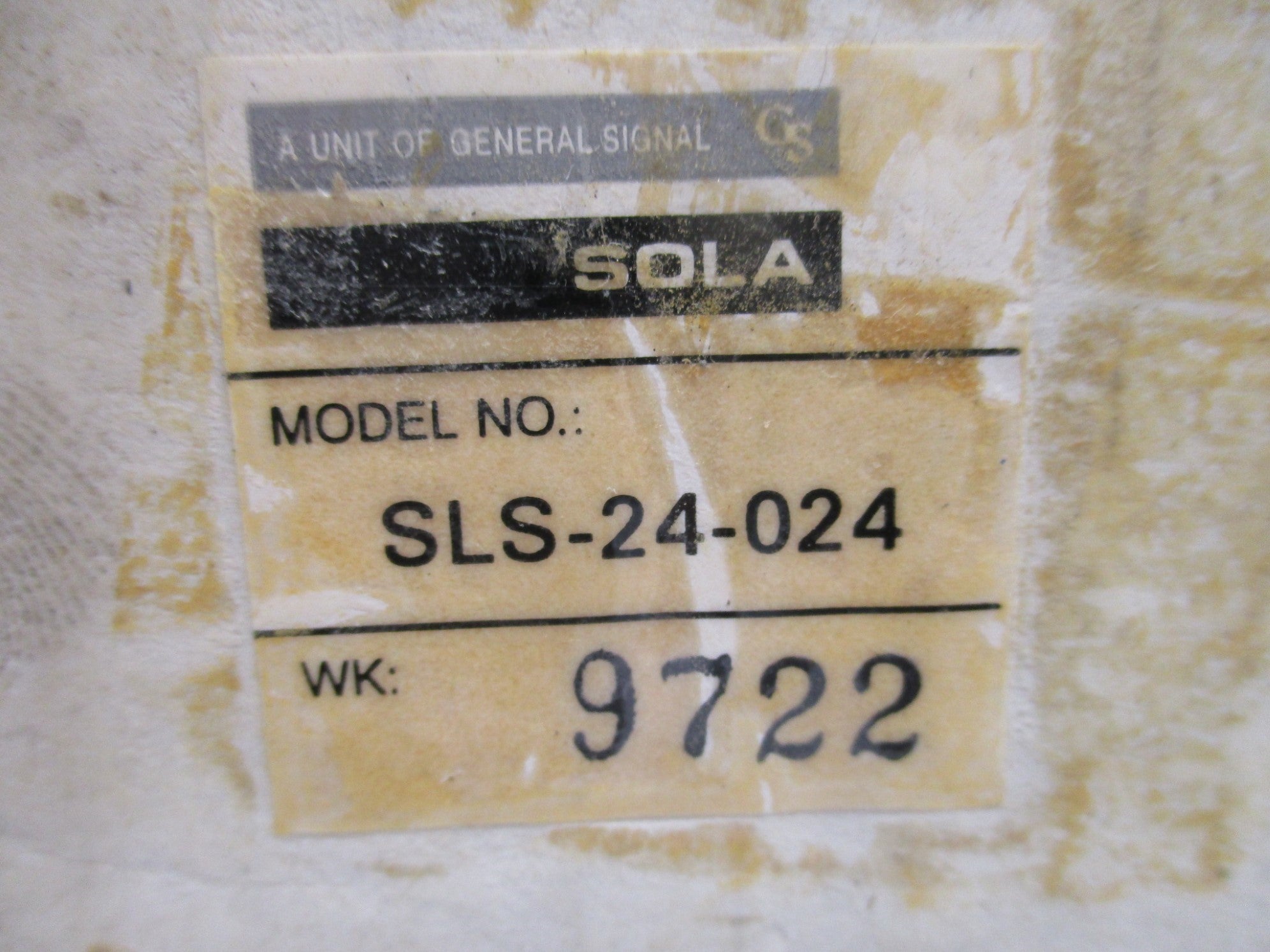 SOLA SLS-24-024 240VAC 0.5A NSMP