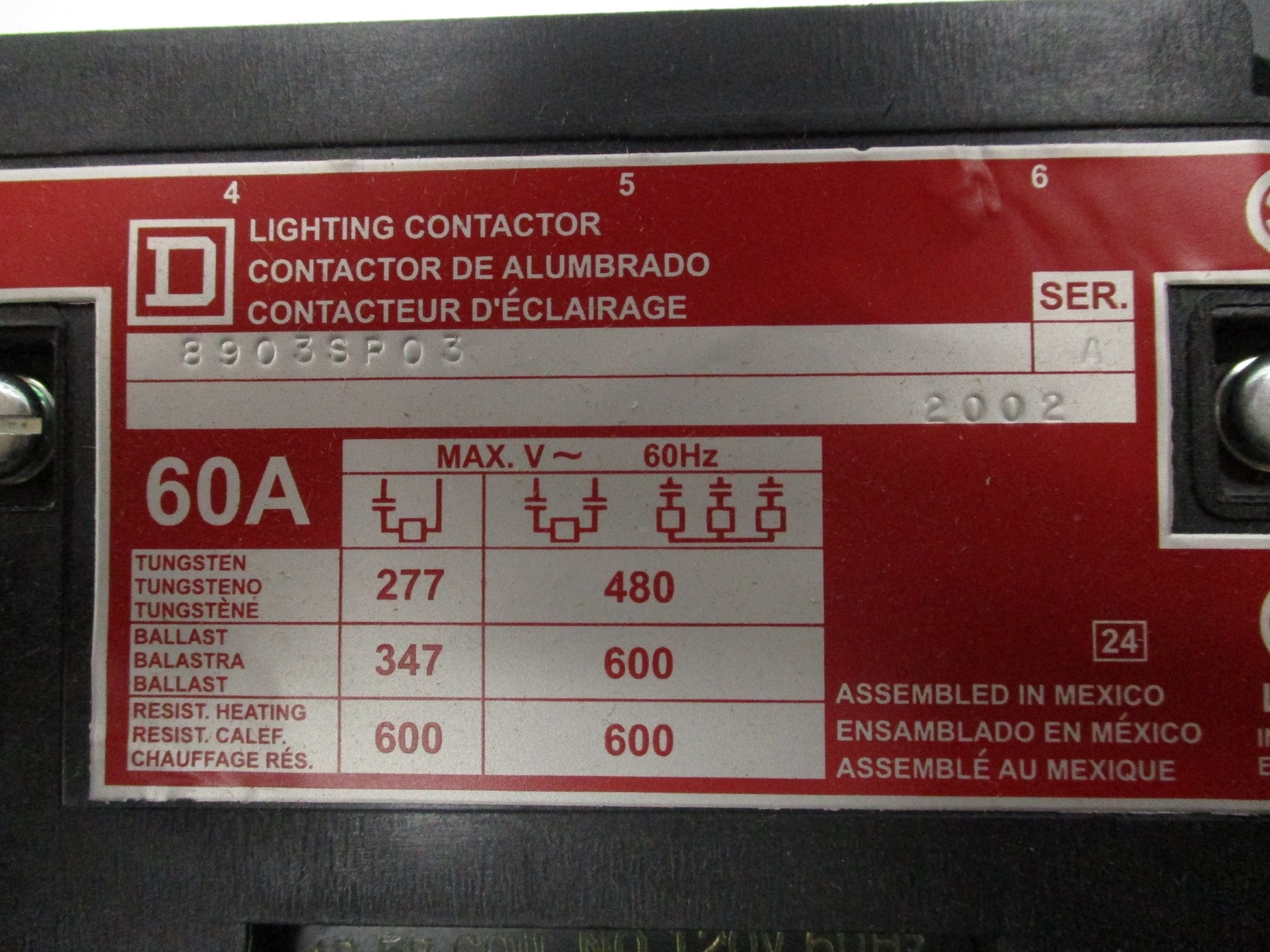 SQUARE D 8903SPO3V02 120V NSMP