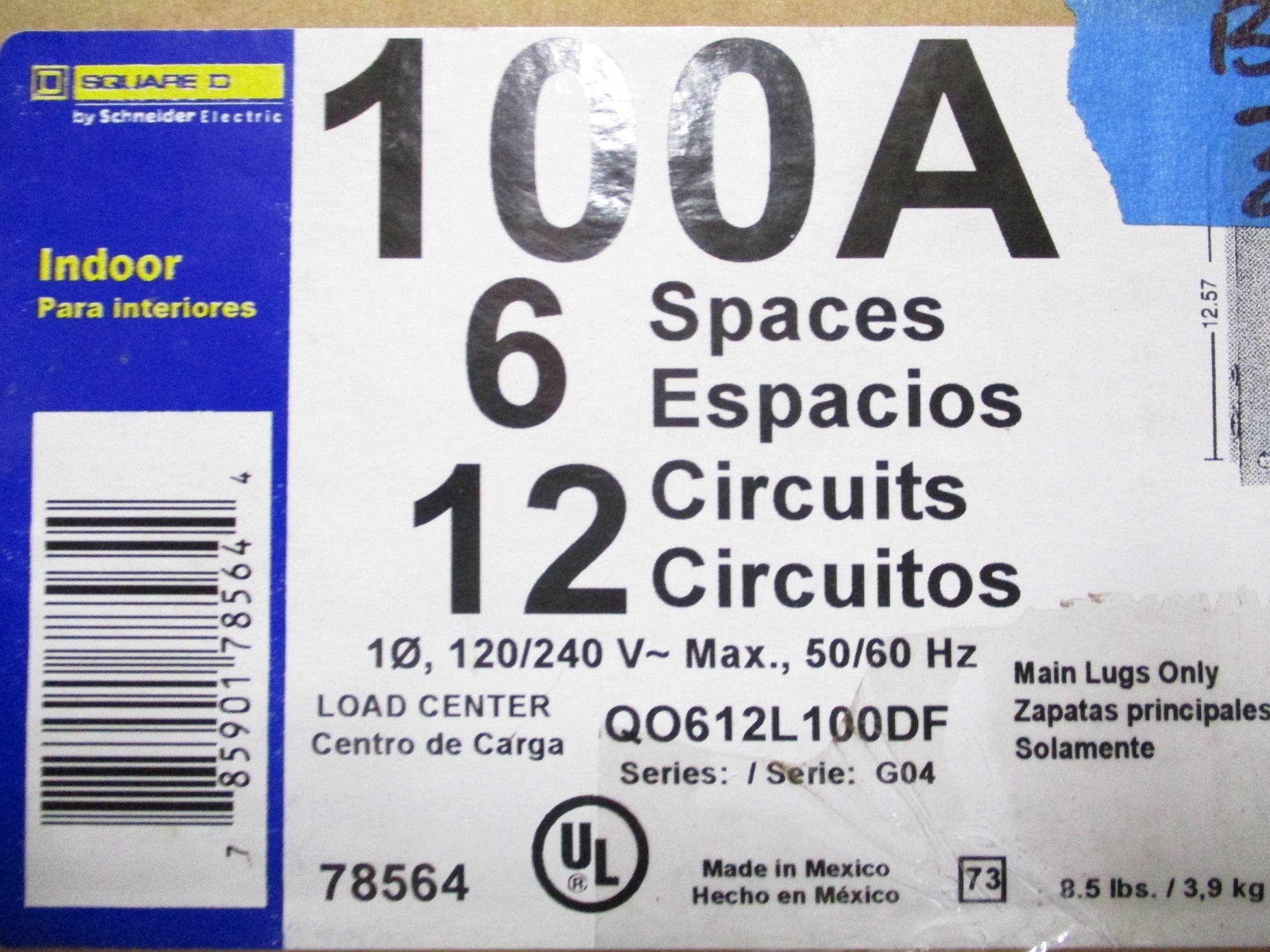 SQUARE D Q0612L100DF NSMP