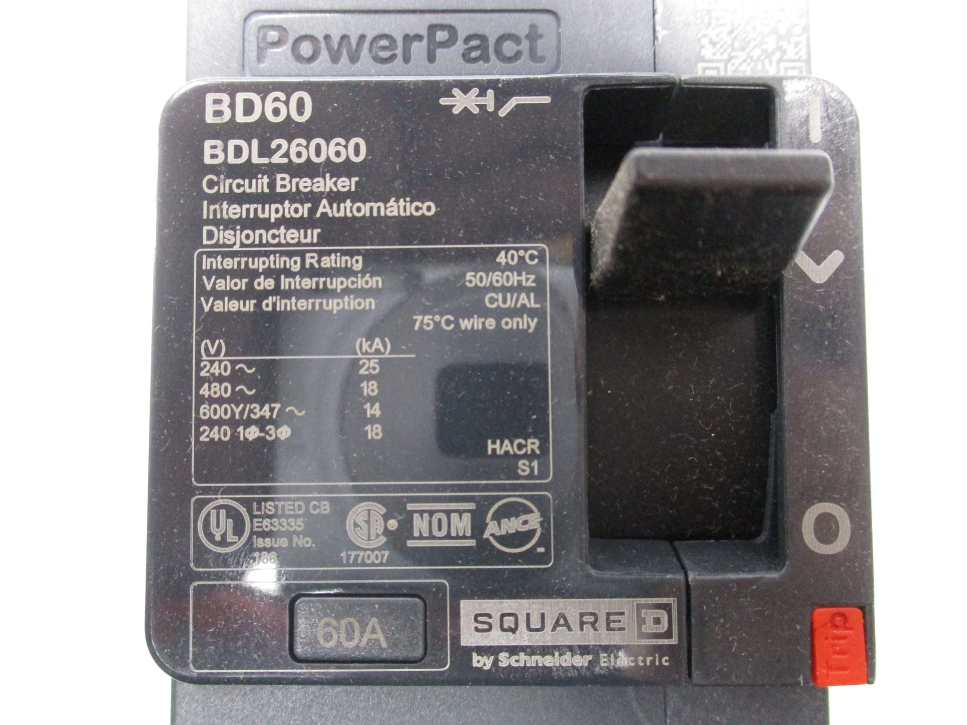 SQUARE D BDL26060 480V 60A NSMP