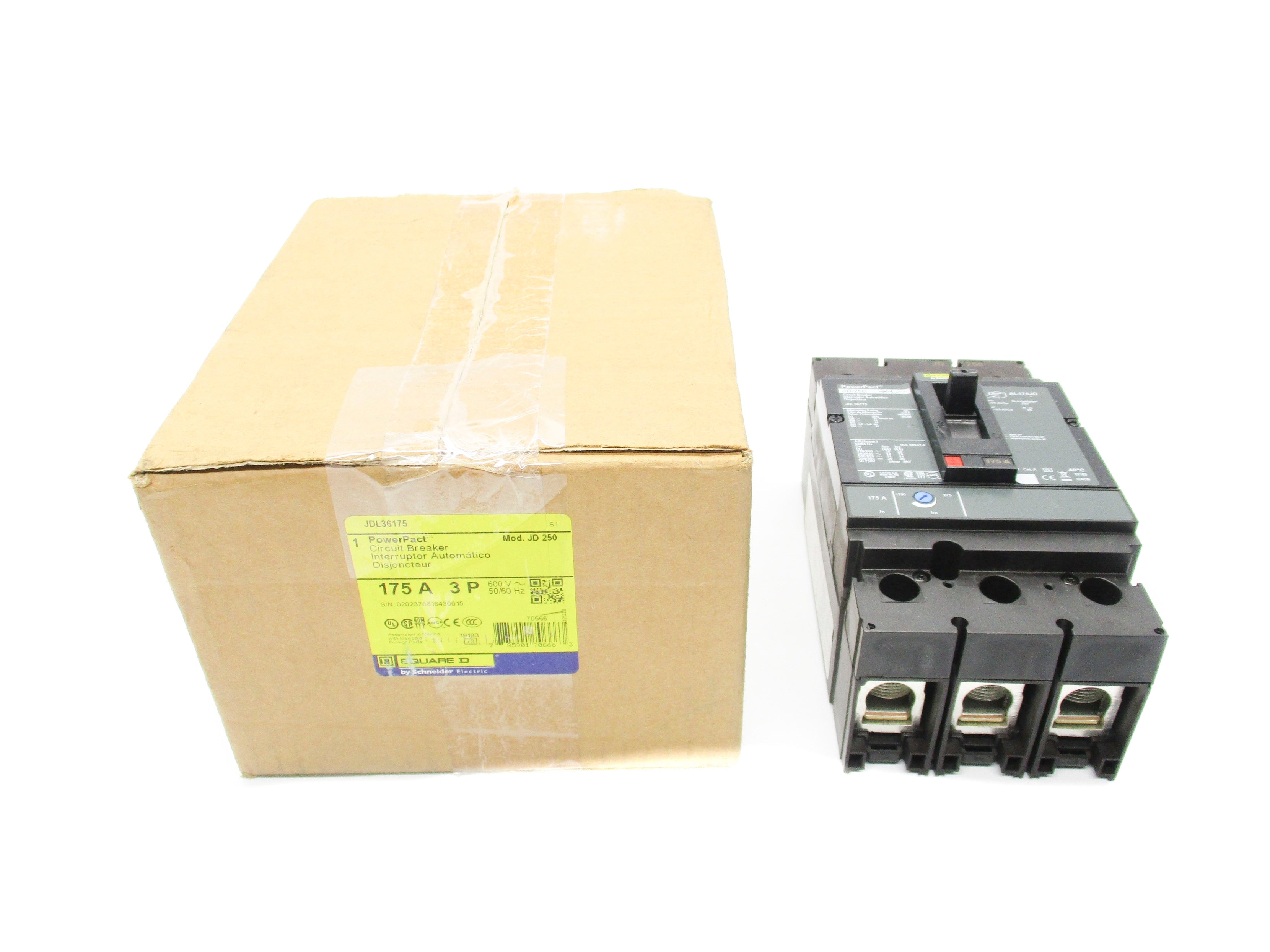SQUARE D JDL36175 600V 175A NSMP