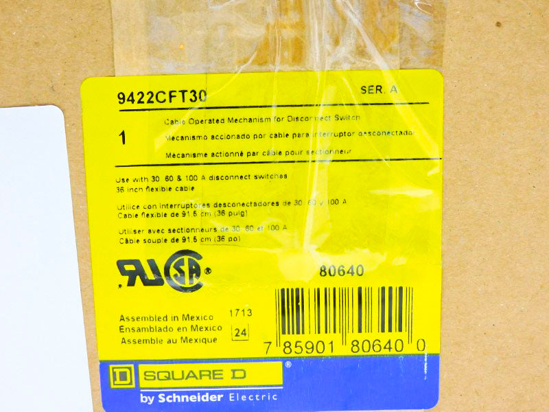 SQUARE D 9422CFT30 SER. A 600VAC NSMP