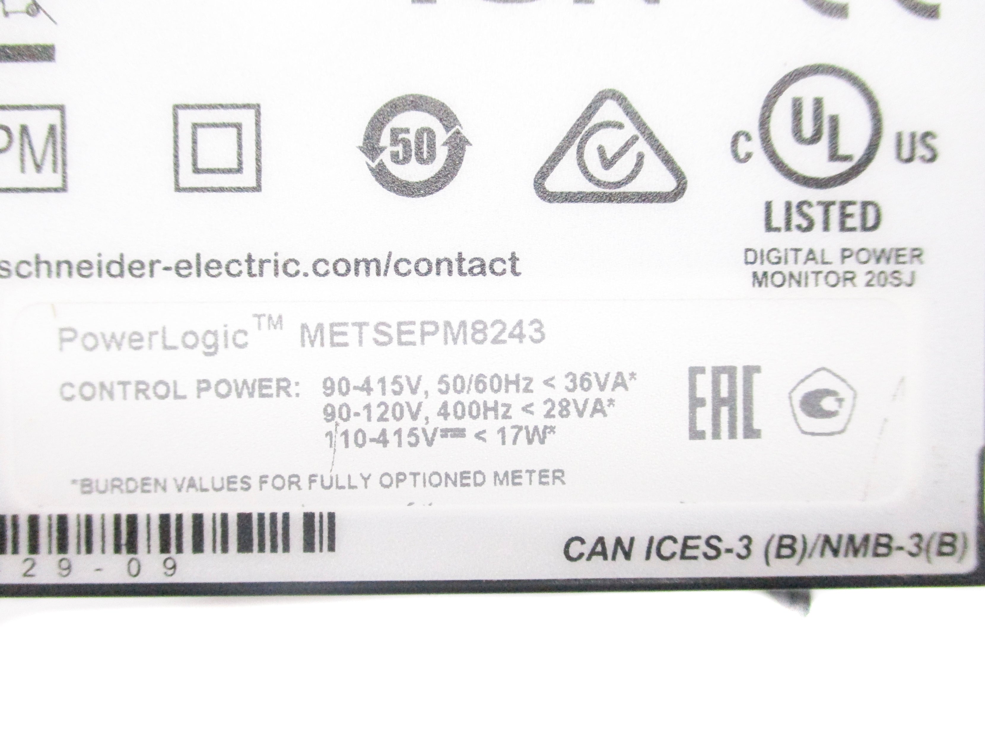 SCHNEIDER ELECTRIC METSEPM8244 415V 60Hz NSMP