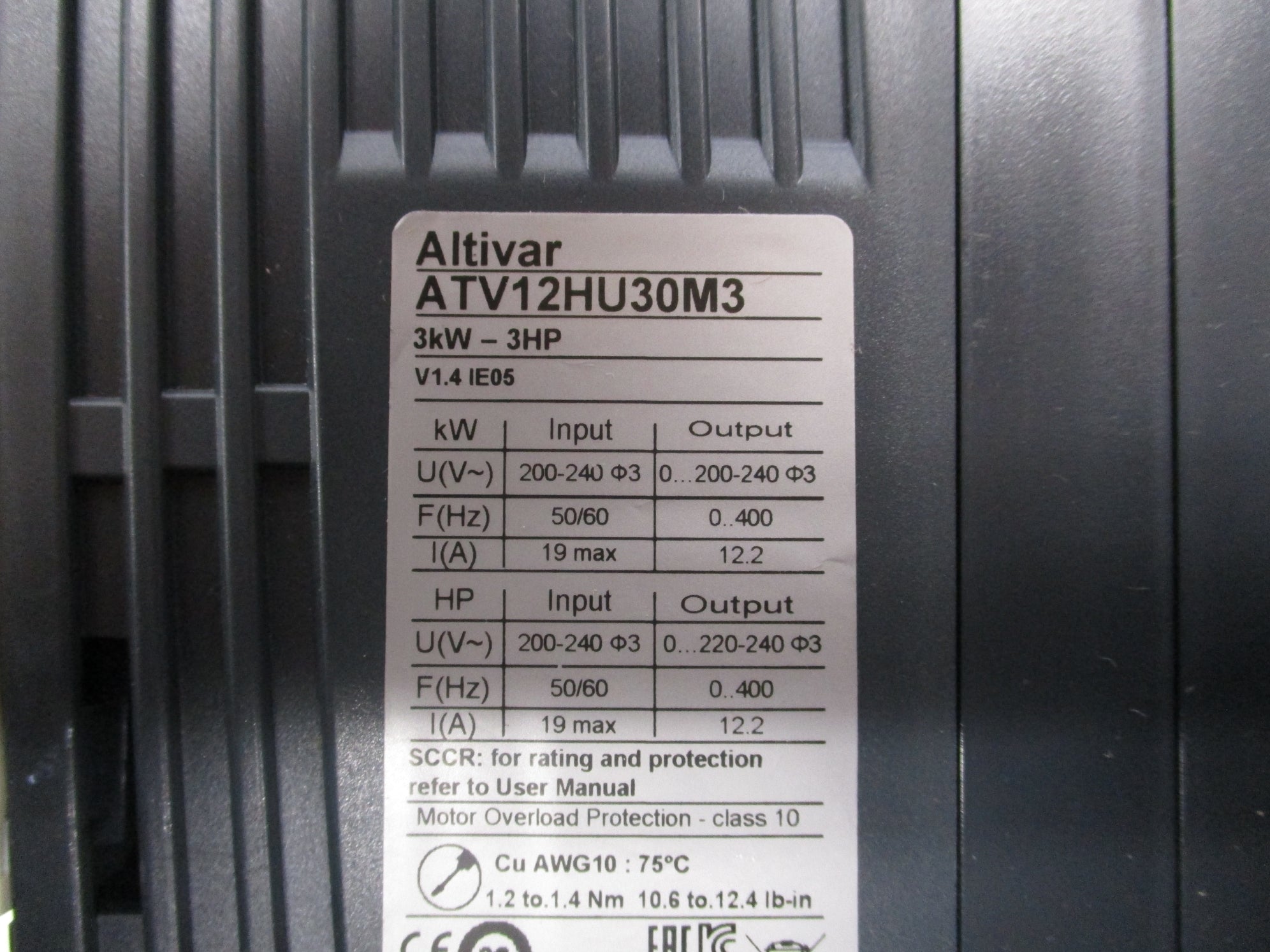 SCHNEIDER ELECTRIC ATV12HU30M3 NSMP