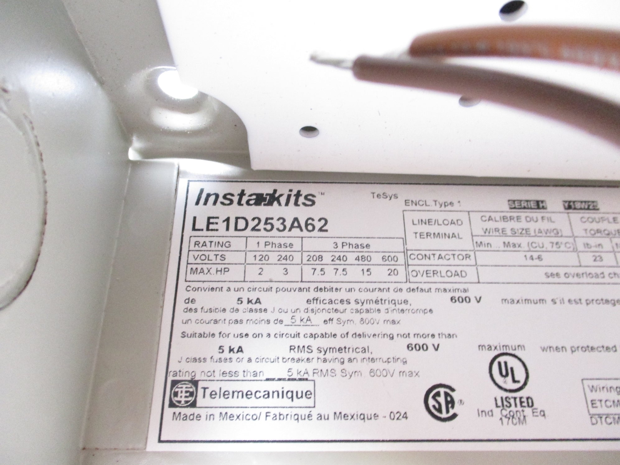 SCHNEIDER ELECTRIC LE1D253A62 NSMP